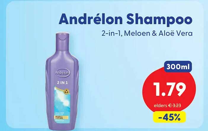 Andrélon Shampoo 2-in-1, Meloen & Aloë Vera