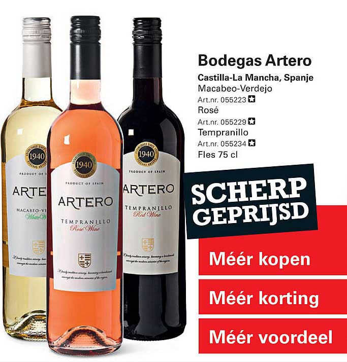 Bodegas Artero Castilla-La Mancha, Spanje Macabeo-Verdejo Rosé en Tempranillo