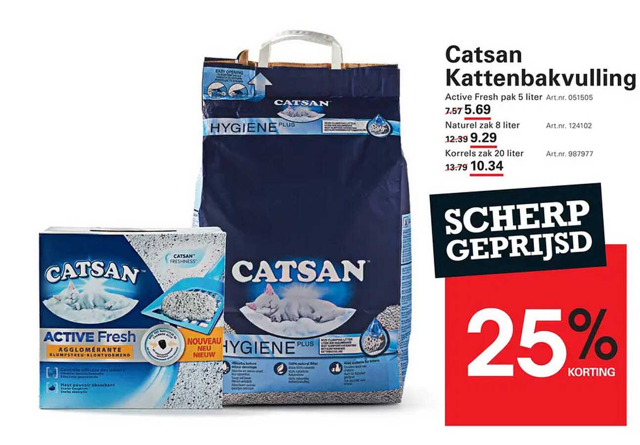 Catsan Kattenbakvulling Active Fresh 5 liter