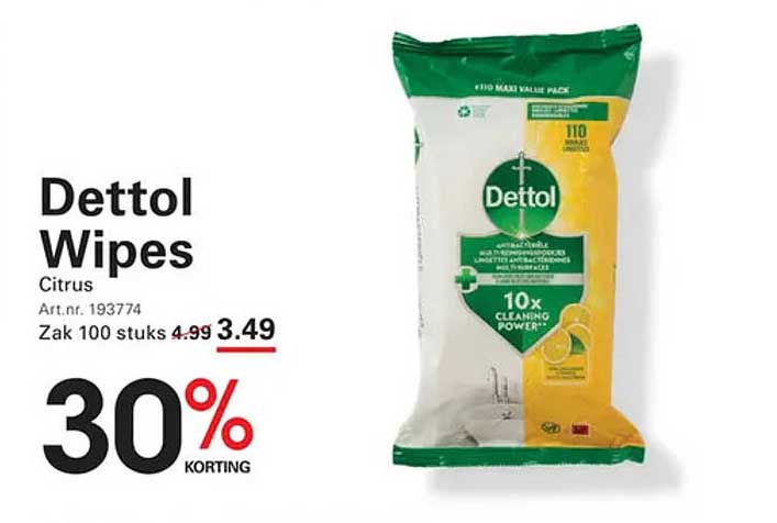 Dettol Wipes Citrus 100 stuks