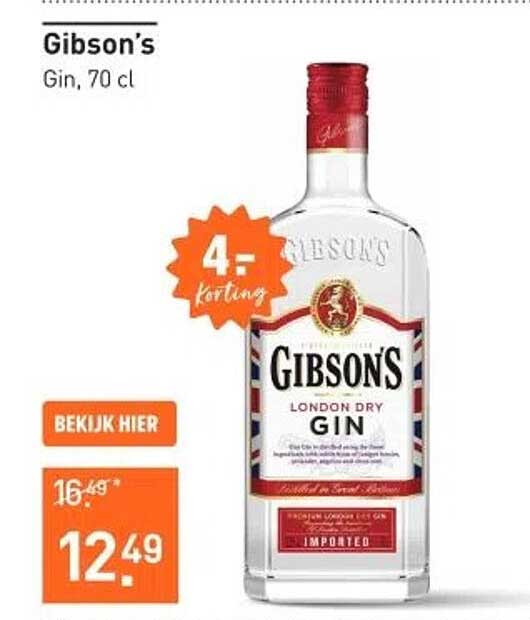 Gibson’s Gin, 70 cl