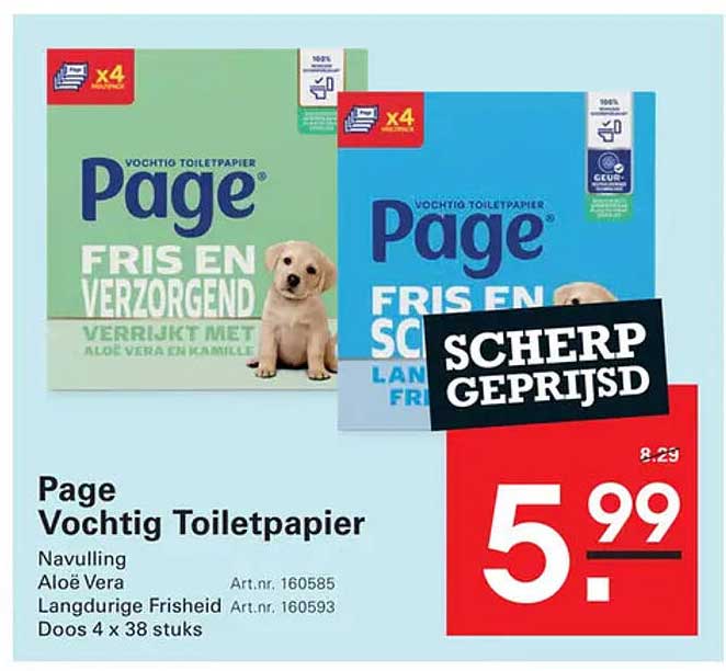 Page Vochtig Toiletpapier