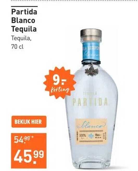 Partida Blanco Tequila, 70 cl