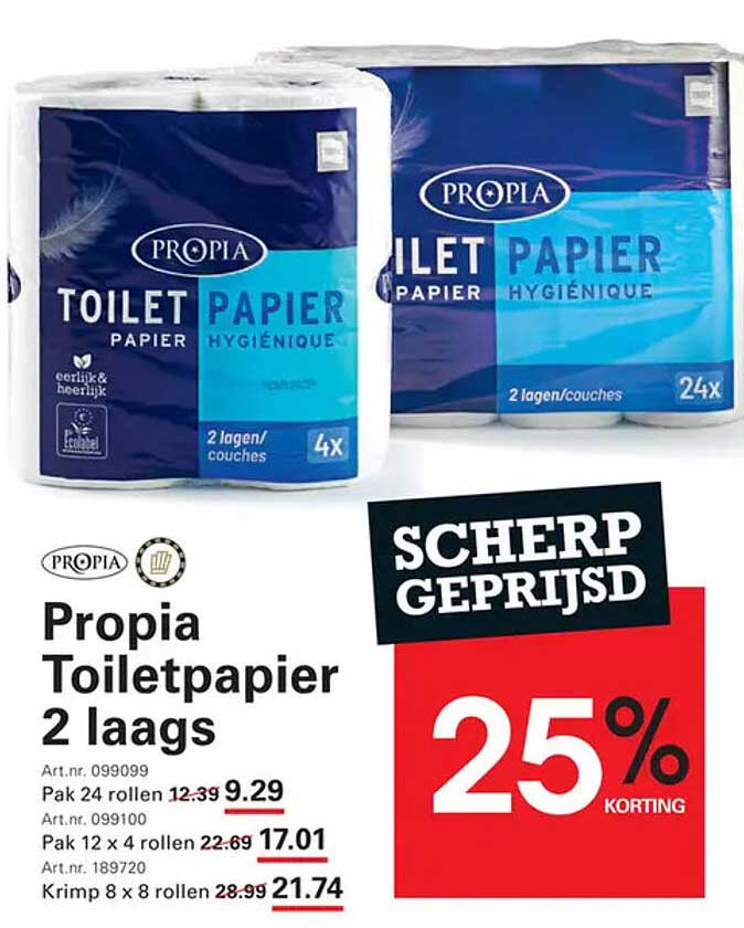 Propia Toiletpapier 2 laags