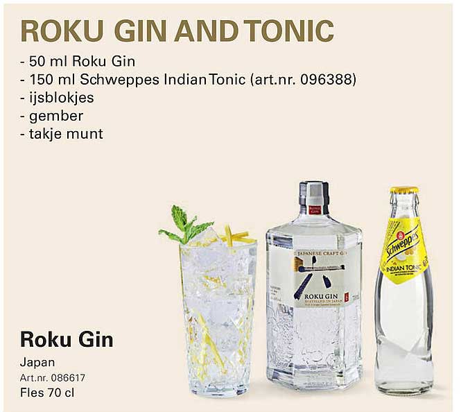 ROKU GIN AND TONIC