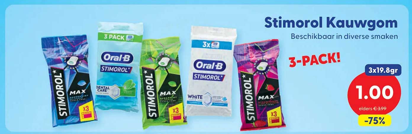 Stimorol Kauwgom 3-PACK!