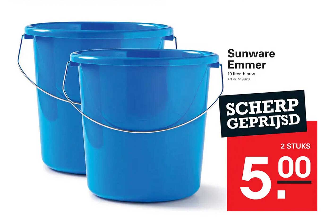 Sunware Emmer 10 liter blauw
