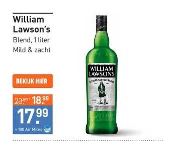 William Lawson’s Blend, 1 liter Mild & zacht