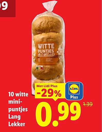 10 witte mini-puntjes Lang Lekker