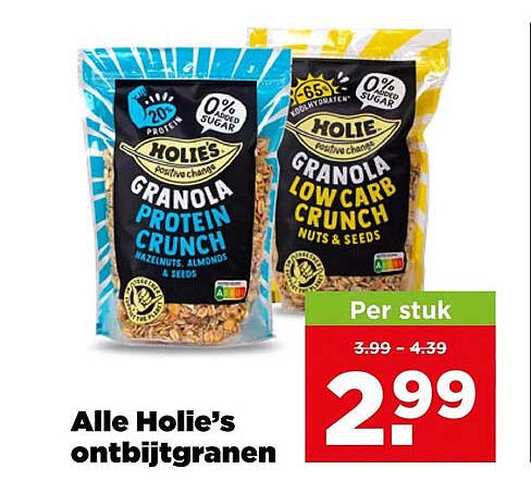 Alle Holie's ontbijtgranen