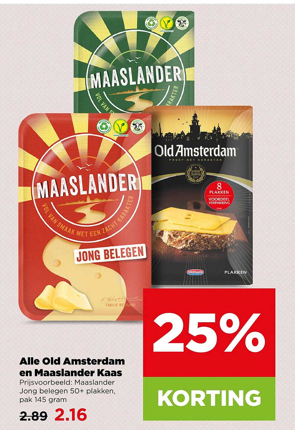 Alle Old Amsterdam en Maaslander Kaas 25% korting