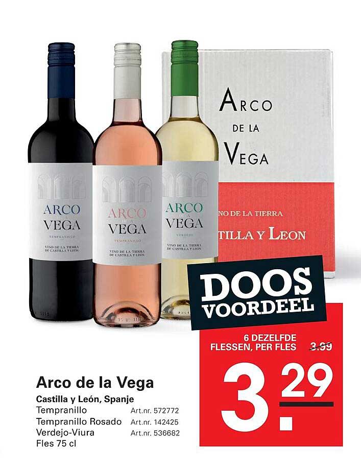Arco de la Vega Doos Voordeel 6 dezelfde flessen, per fles