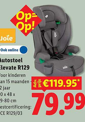Autostoel Elevate R129 Op=Op!