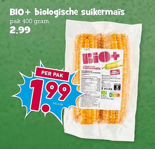 BIO+ biologische suikermaïs