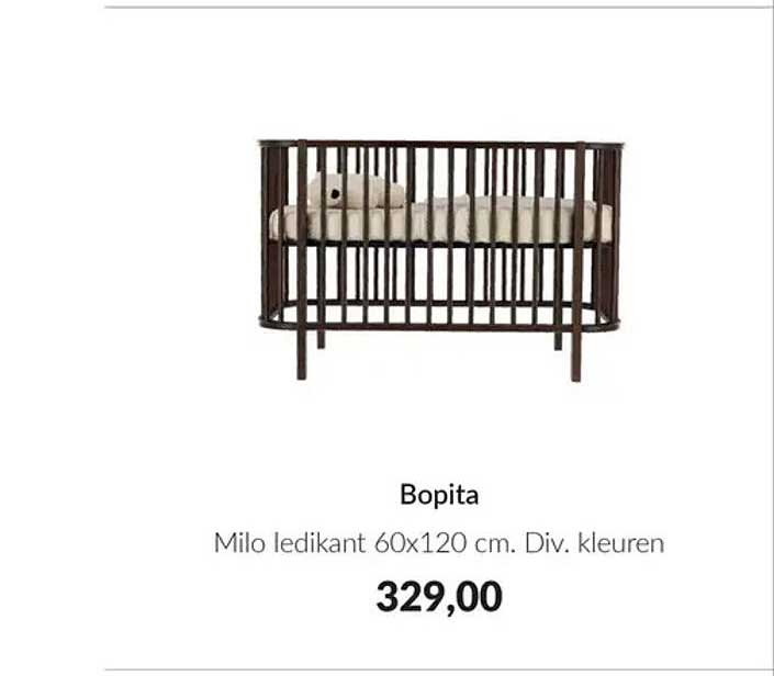 Bopita Milo ledikant 60x120 cm. Div. kleuren
