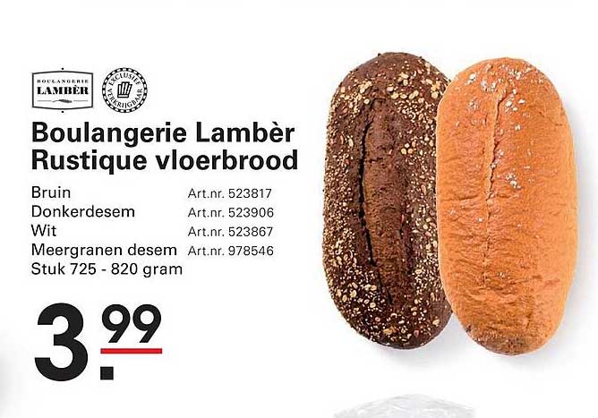 Boulangerie Lambèr Rustique vloerbrood