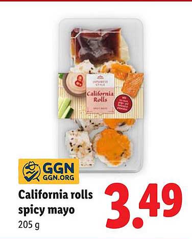 California rolls spicy mayo
