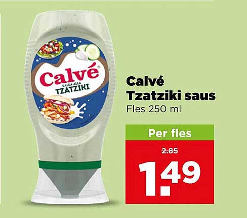 Calvé Tzatziki saus Fles 250 ml