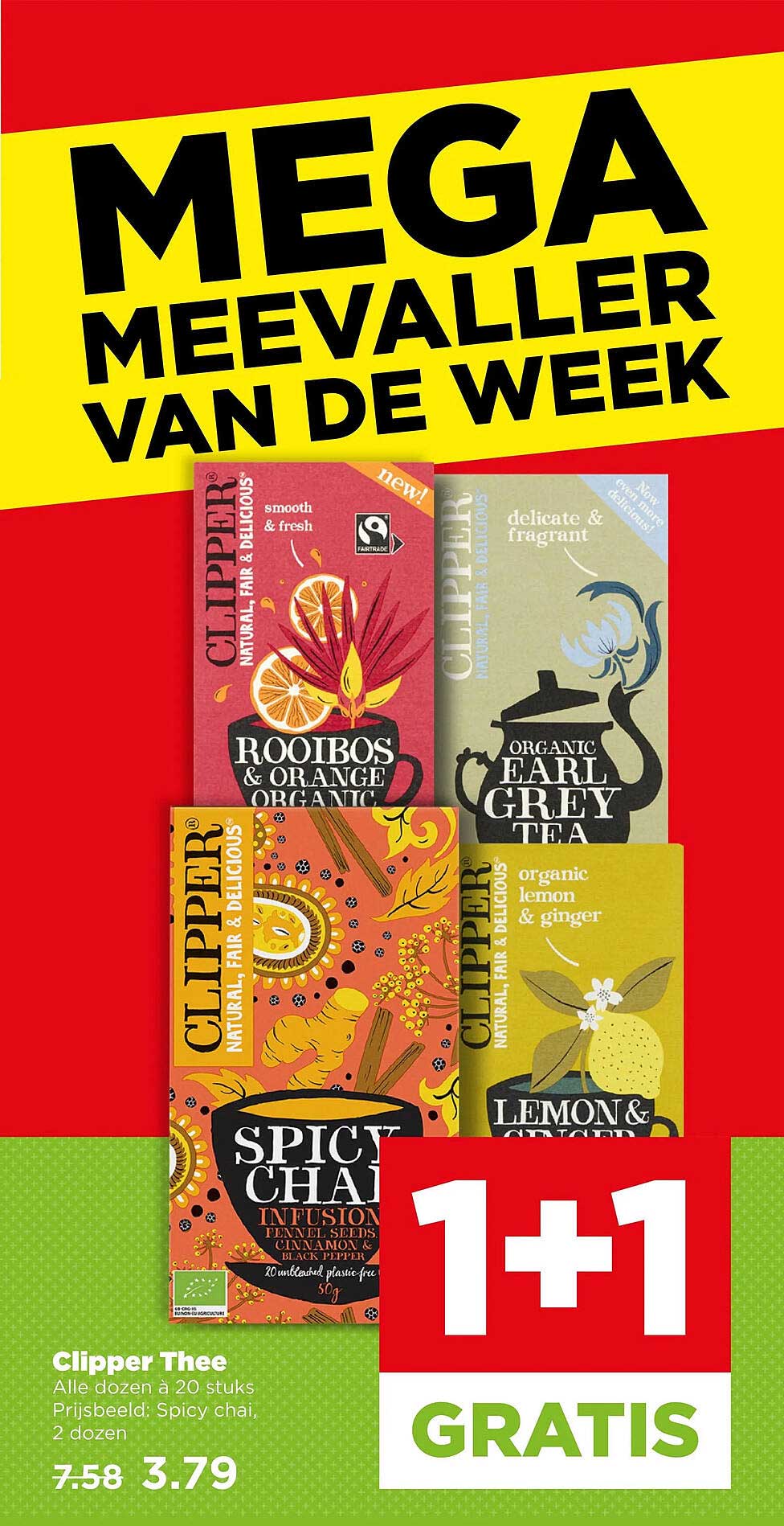 Clipper Thee 1+1 gratis