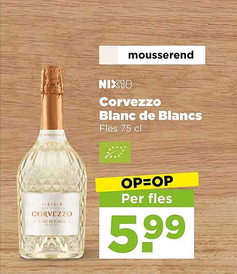 Corvezzo Blanc de Blancs Fles 75 cl OP=OP