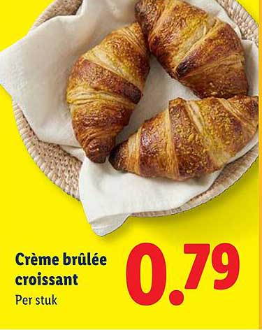 Crème brûlée croissant