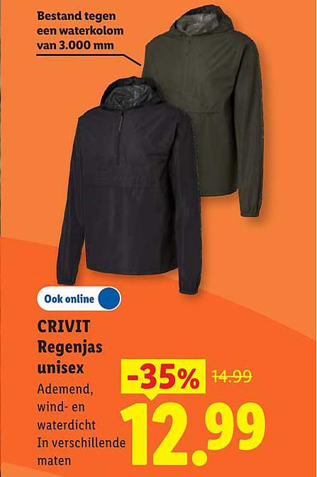 CRIVIT Regenjas unisex -35%