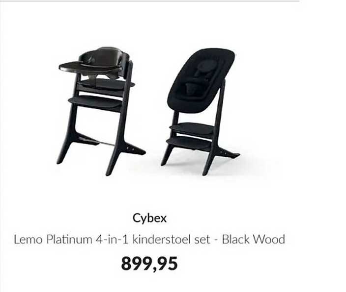 Cybex Lemo Platinum 4-in-1 kinderstoel set - Black Wood