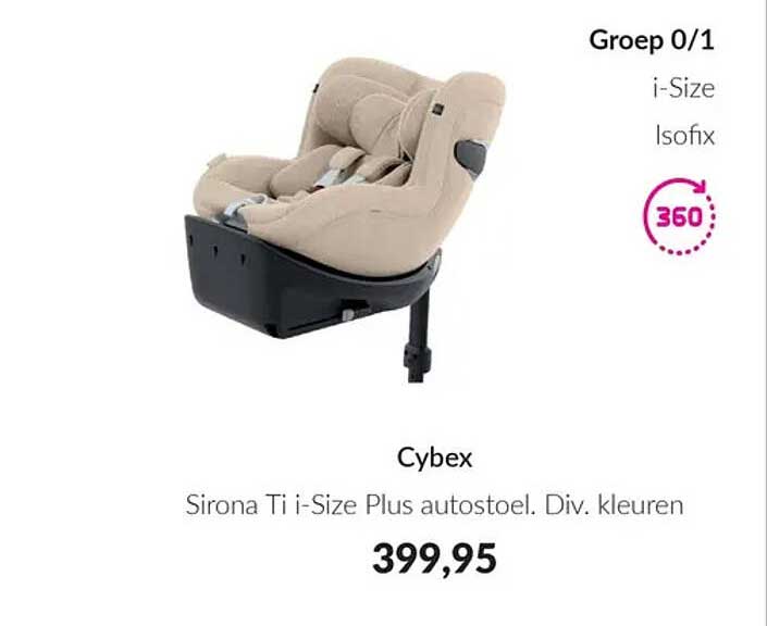 Cybex Sirona Ti i-Size Plus autostoel. Div. kleuren