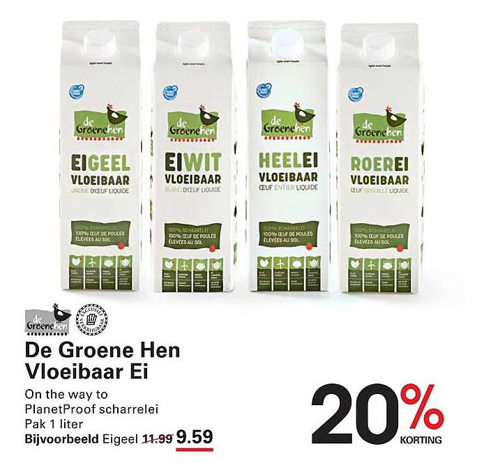 De Groene Hen Vloeibaar Ei