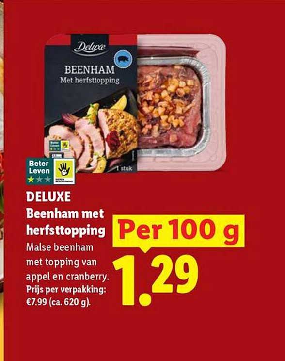 DELUXE Beenham met herfsttopping
