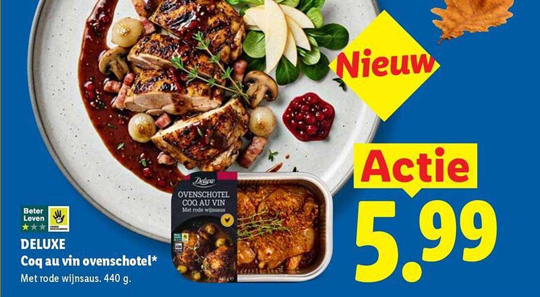 DELUXE Coq au vin ovenschotel* Met rode wijnsaus. 440 g.