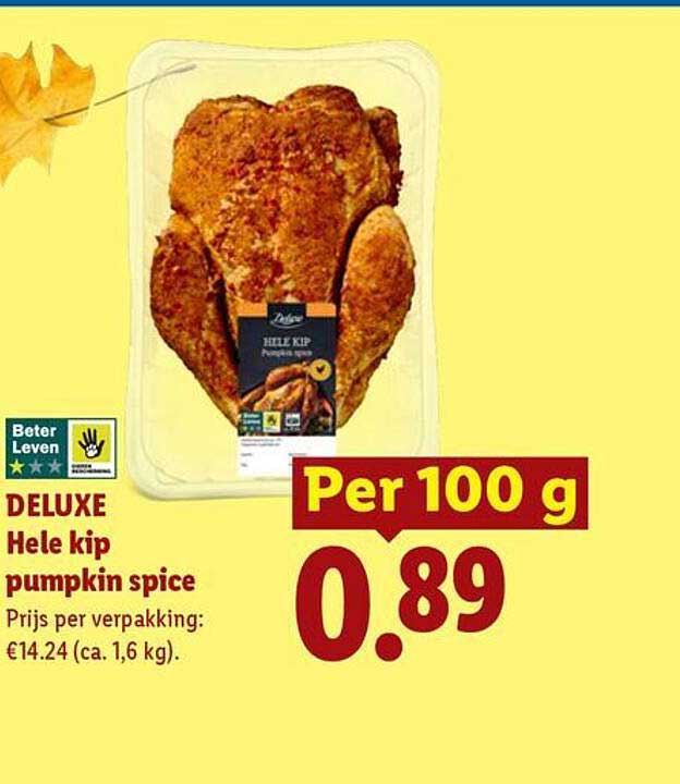 DELUXE Hele kip pumpkin spice