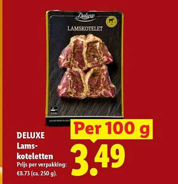 DELUXE Lams-koteletten Per 100 g