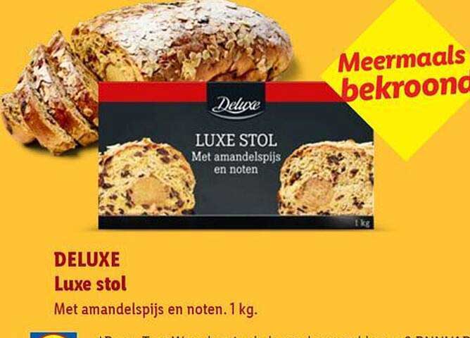 DELUXE Luxe stol Met amandelspijs en noten. 1 kg.