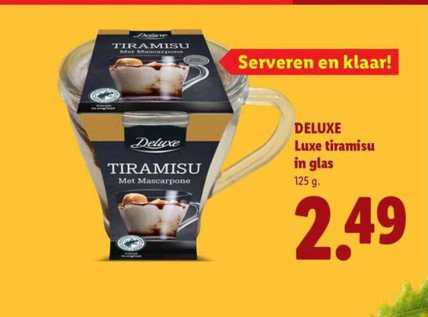 DELUXE Luxe tiramisu in glas 125 g Serven en klaar!