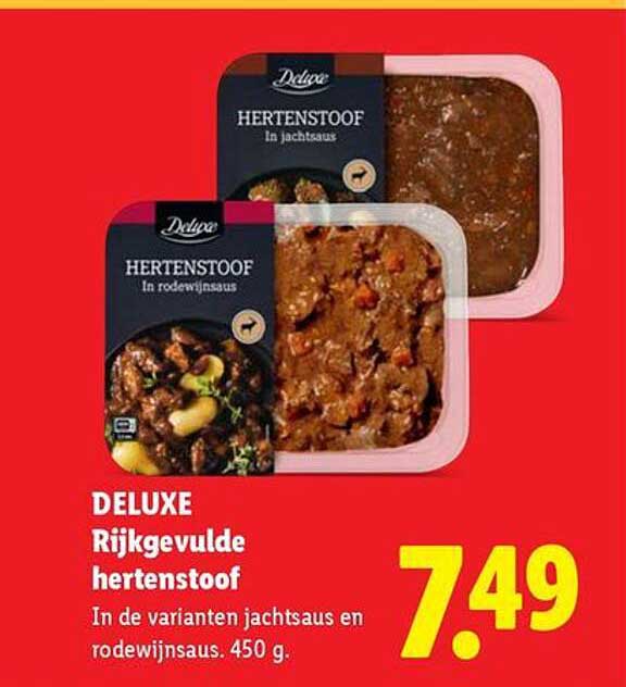 DELUXE Rijkgevulde hertenstoof