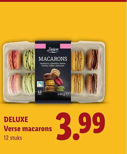 DELUXE Verse macarons 12 stuks