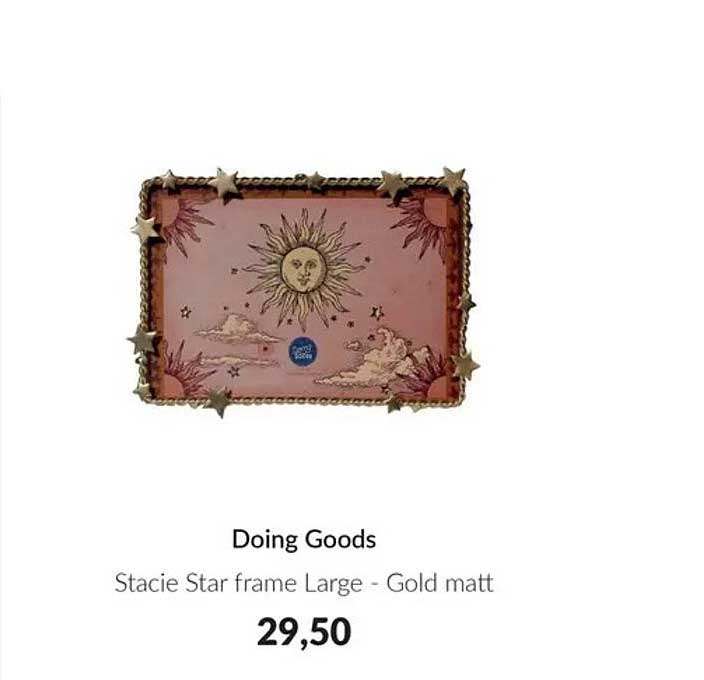 Doing Goods Stacie Star frame Large - Gold matt