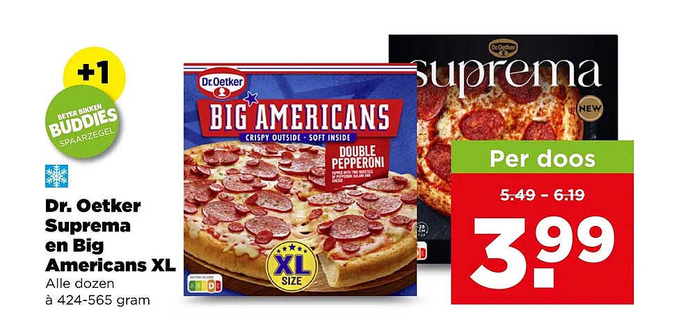 Dr. Oetker Suprema en Big Americans XL Alle dozen à 424-565 gram +1