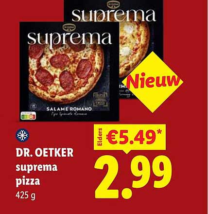 DR. OETKER suprema pizza 425 g Nieuw