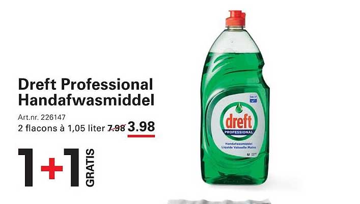 Dreft Professional Handafwasmiddel 1+1 gratis
