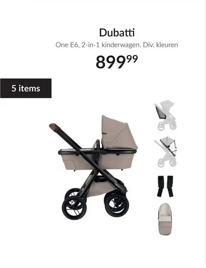 Dubatti One E6, 2-in-1 kinderwagen. Div. Kleuren