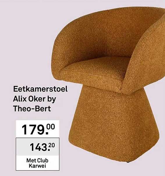 Eetkamerstoel Alix Oker by Theo-Bert