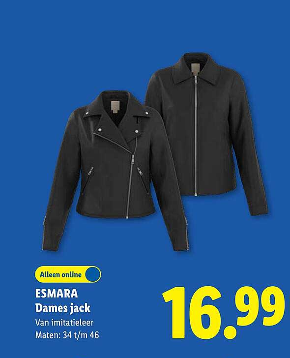 ESMARA Dames jack Van imitatielleer Maten: 34 t/m 46 Alleen online