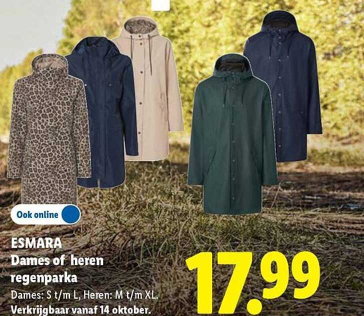 ESMARA Dames of heren regenparka