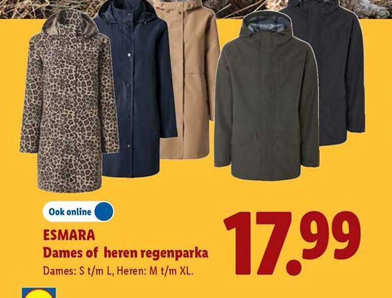 ESMARA Dames of heren regenparka