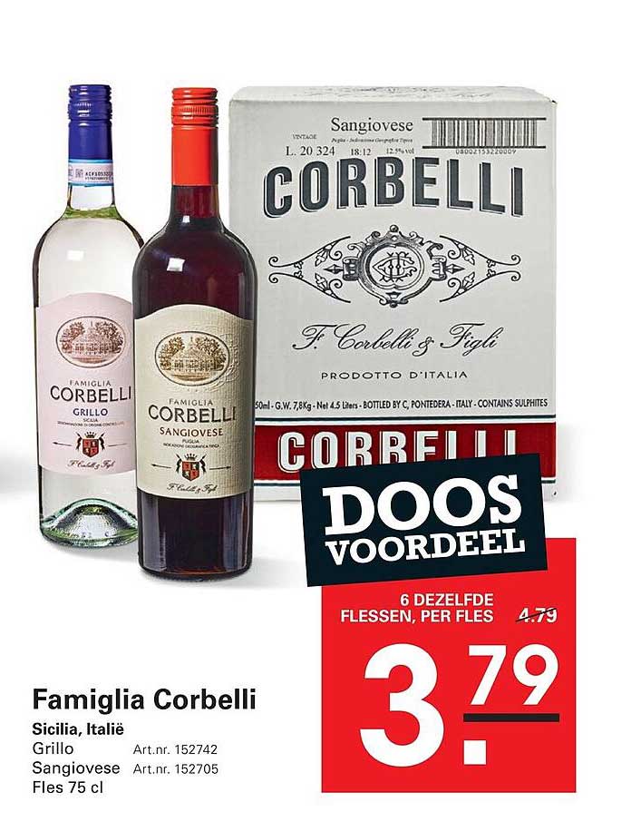 Famiglia Corbelli Doos voordeel