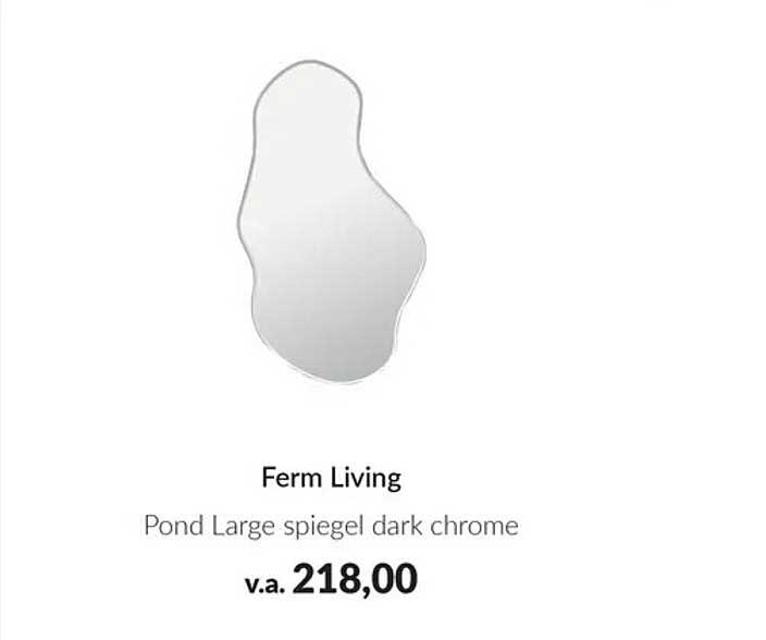 Ferm Living Pond Large spiegel dark chrome