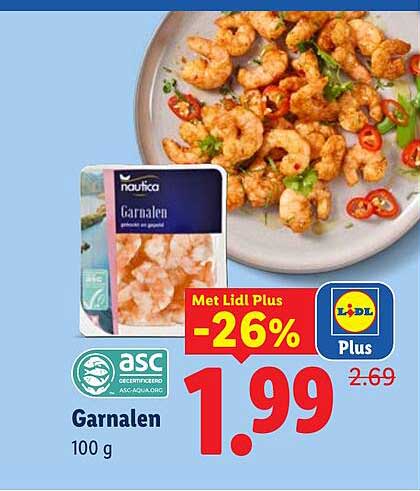 Garnalen 100 g Met Lidl Plus -26%