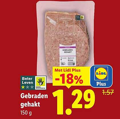 Gebraden gehakt -18%